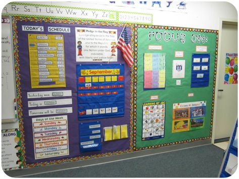 Focus Walls, Spring Classroom Door, Classroom Setup Elementary, Kindergarten Calendar, Kindergarten Classroom Setup, Math Wall, Kindergarten Classroom Decor, Transitional Kindergarten, Spring Classroom