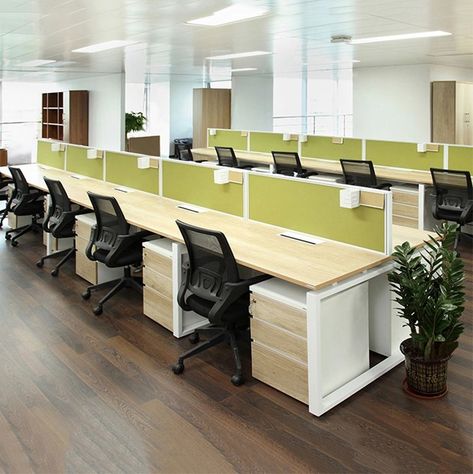 Office Modular Furniture, Modern Office Partitions, Office Cubicle Design, Open Office Layout, Office Furniture Layout, Cubicle Design, Home Office Furniture Design, Small Office Design Interior, Workstations Design