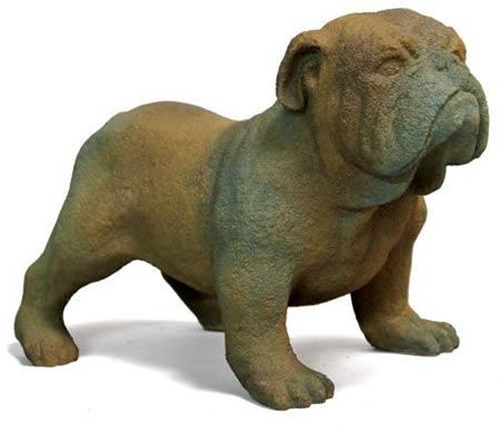 Garden Animal Statues, Bulldog Statue, Small Statue, Outdoor Garden Statues, Autumn Rose, Garden Animals, British Bulldog, Stone Statues, Garden Statue