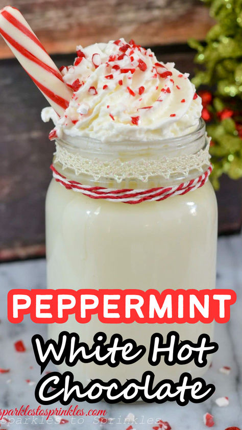 If you’re looking for a warm, festive drink that screams holiday cheer, this Peppermint White Hot Chocolate is exactly what you need. It’s creamy, decadent, and infused with the perfect hint of peppermint. Dr Pepper Shake Recipe, Peppermint Punch, Peppermint Drink, Peppermint White Hot Chocolate, Peppermint Hot Chocolate Recipe, Peppermint Milkshake, Diy Coffee Creamer, Perfect Hot Chocolate, Cocktail Inspiration