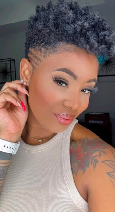 Shaved Natural Hair Black Women, Short Fro Styles, Tapered Cut Natural Hair 4c, Short Natural Haircuts 4c Hair, Short Protective Styles, Tapered Cut Natural Hair, Undercut Natural Hair, Low Cut Hairstyles, Natural Hair Black Women