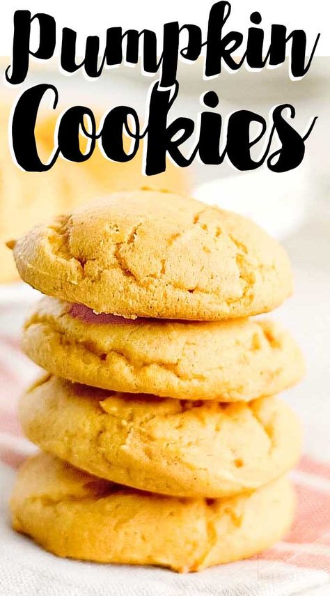 Pumpkin Puree Cookies, Soft Pumpkin Cookie Recipe, Pumpkin Cookies Easy, Soft Pumpkin Cookies, Pumpkin Sugar Cookies, Pumpkin Cookie Recipe, Pumpkin Spice Cookies, Pumpkin Recipes Dessert, Pumpkin Flavor