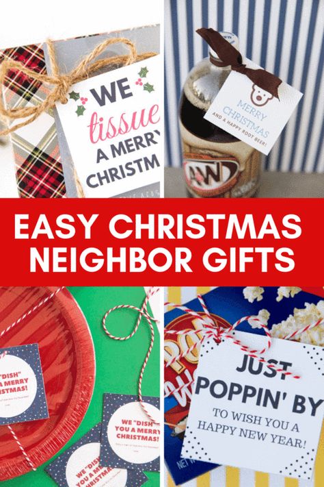 10 Easy Neighbor Christmas Gifts 2022 - SoFestive.com Easy Neighbor Christmas Gifts, Christmas Neighbor Gifts, Diy Gifts Cheap, Christmas Neighbor, Silver Christmas Decorations, Easy Handmade Gifts, Neighbor Christmas Gifts, Christmas Tags Printable, Christmas Poems