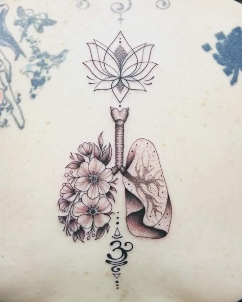 Respiratory Therapy Tattoo, Lung Tattoo, Lungs Drawing, Thoracic Surgery, Awareness Tattoo, Bug Tattoo, Tattoo For Son, Small Tattoo Designs, Nature Tattoos