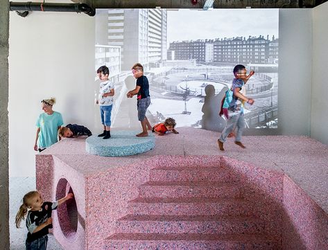 assemble-the-brutalist-playground-vitra-design-museum-designboom-02 Brutalist Playground, Playgrounds Architecture, Playhouse Plans, Play Structures, Girls Bedroom Furniture, Kids Indoor Playground, Vitra Design Museum, Teen Bedroom Designs, Vitra Design