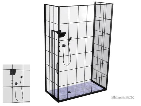 Industrial looking Shower  Found in TSR Category 'Sims 4 Showers & Tubs' Sims 4 Cc Furniture Patreon Laundry, Sims 4 Cc Shower Bath Combo, Sims 4 Resource Furniture, Sims 4 Showers, Sims Decor, Sims 4 Tsr, Die Sims 4, Loft Bathroom, Play Sims 4