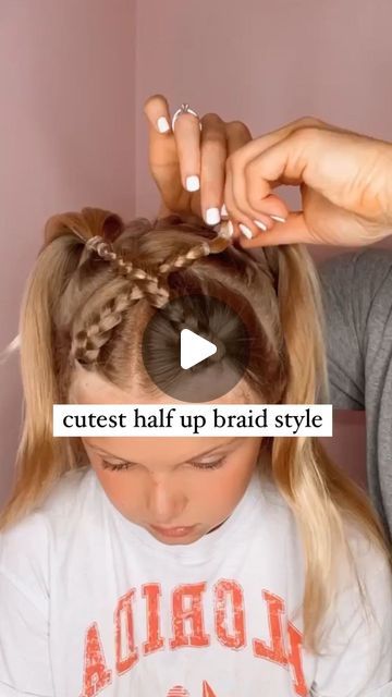 Kids Hair Updos Easy, Half Up Half Down Girls Hairstyles, Half Up Toddler Hairstyles, Half Up Kids Hairstyles, Half Up Half Down Hairstyles For Kids, Kids Half Up Half Down Hair, Easy Preschool Hairstyles, Kid Braid Hairstyles, Girls Half Up Hairstyles Kids