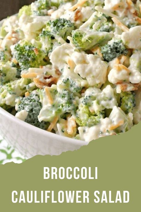 a salad that bursts with color, flavor, and wholesome goodness—our Refreshing Broccoli Cauliflower Salad does just that. With crisp broccoli and cauliflower florets, tangy red onions, creamy dressing, and a medley of complementary ingredients, this salad is a refreshing symphony of textures and tastes. Join us in creating a salad that will elevate your dining Loaded Broccoli Cauliflower Salad, Brócoli Salad, Broccoli Cauliflower Salad Recipes, Loaded Broccoli, Best Broccoli Salad Recipe, Broccoli Cauliflower Salad, Broccoli And Cauliflower, Raw Broccoli, Broccoli Salad Recipe