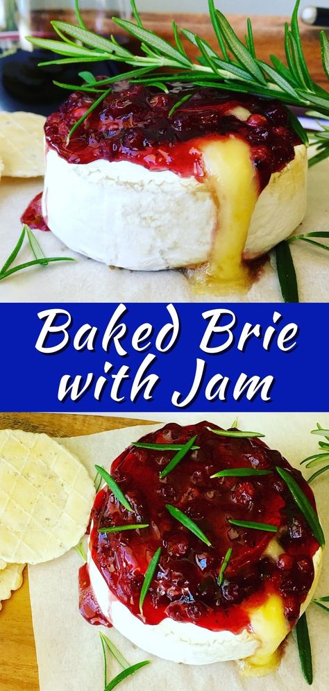 Baked Brie With Cranberries, Brie With Cranberries, Baked Brie With Jam, Brie Recipes Appetizers, Brie Cheese Recipes, Baked Brie Recipe, Baked Brie Appetizer, Baked Brie Recipes, Brie Appetizer