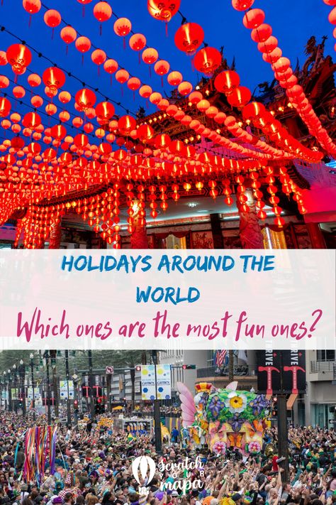 Every country has its own festivities or way of celebrating them. Here are 10 holidays around the world to experience. Holiday Around The World, International Holidays, Holidays Around The World, Cultural Celebration, Digital Nomad, Amazing Destinations, Travel Bucket, Travel Bucket List, Bucket List