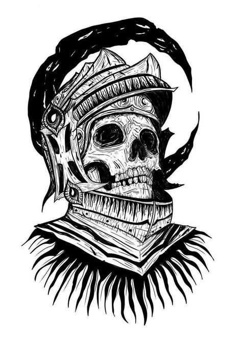 Medieval Tattoo, Engraving Tattoo, Surreal Tattoo, Knight Tattoo, Skeleton Drawings, Skulls Drawing, Dark Souls Art, Old School Tattoo Designs, Sketch Tattoo Design