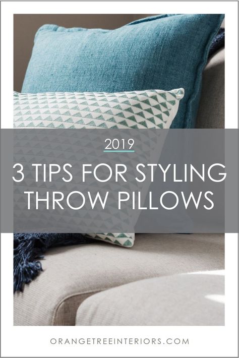 Ever wonder how to mix patterns & textures when styling your throw pillows? Wonder what pillow size is best, etc? If so, check out this post. #stylingpillows #pillowstyling #throwpillows #stylethrowpillows #decorativepillows Throw Pillows Living Room How To Arrange, How To Couch Pillows, How To Arrange Sofa Pillows, 3 Pillows On Sofa, Gray Couch Throw Pillows Color Combos, Style Sofa Pillows, Styling Sofa With Pillows, Stacking Pillows On Couch, Pop Of Color Throw Pillows Living Room