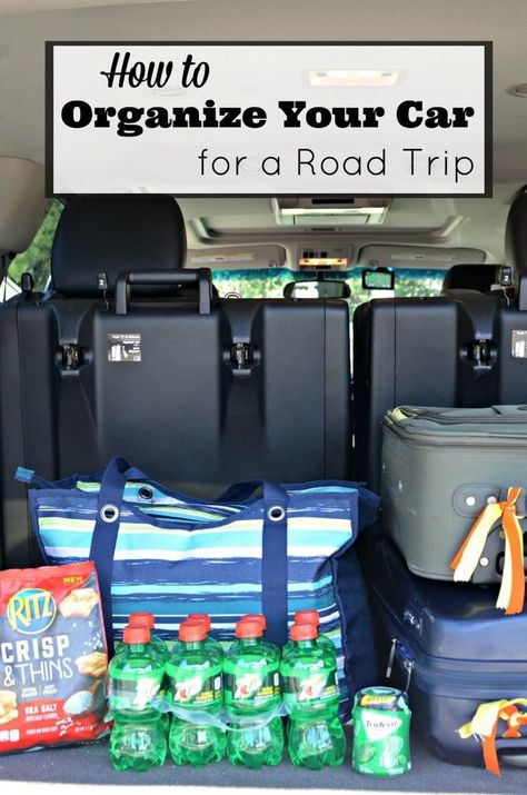 Packing Food For Road Trip, Road Trip Organization Travel Hacks, Trip Organization, Road Trip Organization, Organized Car, Trip Hacks, Road Trip Food, Trip Snacks, Road Trip Car