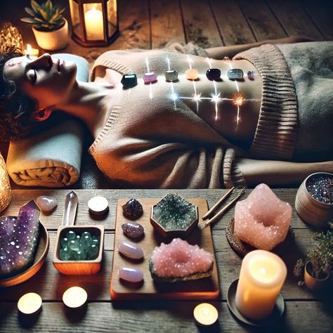 ✨ What to Expect During a Crystal Healing Session ✨ During a crystal healing session, I place specific stones on or around your body, targeting energy centres (chakras) to clear blockages and promote balance. You might feel warmth, tingling, or deep relaxation as the energy shifts. 🧘‍♀️💎 Many clients report feeling lighter and more centred after just one session! Book your crystal healing experience today and unlock your inner balance. 🔗 Link to Book on my page #CrystalHealingSession #... Meditating With Crystals, Intuitive Coaching, Meditation With Crystals, New Moon In Capricorn, 2025 Manifestation, Moon In Capricorn, Healing Centre, Healing Retreats, Healing Session