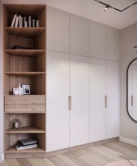 Bedroom Ideas Wardrobe Built Ins, Built In Wardrobe With Bookshelves, Home Office With Wardrobe, Built-in Wardrobes, Wardrobe Design Living Room, Bedroom Design Cupboard, Wardrobe Built In, Built In Wardrobes Bedroom, Wardrobe In Living Room