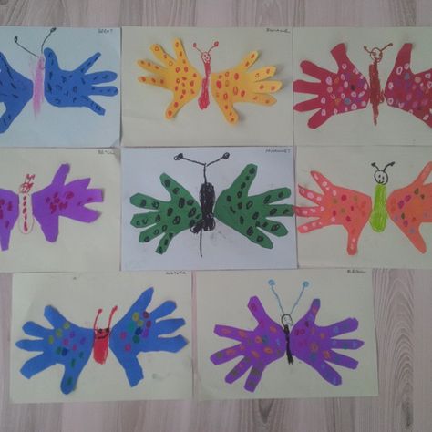 handprint butterfly craft | Crafts and Worksheets for Preschool,Toddler and Kindergarten Butterfly Crafts For Kids, Handprint Butterfly, Summer Crafts For Toddlers, Worksheets For Preschoolers, Caterpillar Craft, Butterfly Project, Butterfly Craft, Insect Crafts, Bug Crafts