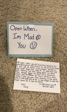 Mad At You, Bf Gift, Open When Letters, Diy Best Friend Gifts, Birthday Gifts For Boyfriend Diy, Cute Date Ideas, Creative Gifts For Boyfriend, Bf Gifts