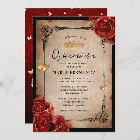 Rustic Quinceanera, Invitations Quinceanera, Butterfly Confetti, Elegant Birthday Invitations, 16 Invitations, 50th Birthday Invitations, 2nd Birthday Invitations, Quinceanera Party, Elegant Birthday