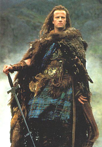 "I am Connor MacLeod of the Clan MacLeod. I was born in 1518 in the village of Glenfinnan on the shores of Loch Shiel. And I am immortal." Duncan Macleod, Christopher Lambert, Highlander Movie, Highlands Warrior, Clan Macleod, Men In Kilts, Fantasy Movies, Colour Photograph, Great Movies