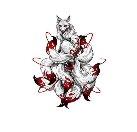 9 Tails Fox Tattoo, 9 Tailed Fox, Tattoo Homme, Fox Tattoo Design, Nine Tailed Fox, Wolf Tattoo Design, Tattoos For Black Skin, Fox Tattoo, Music Tattoos