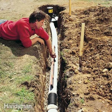 Install an In-Ground Drainage System Backyard Drainage, Yard Drainage, Underground Drainage, Sloped Backyard, French Drain, Drainage Solutions, Drainage System, Yard Project, Dry Well