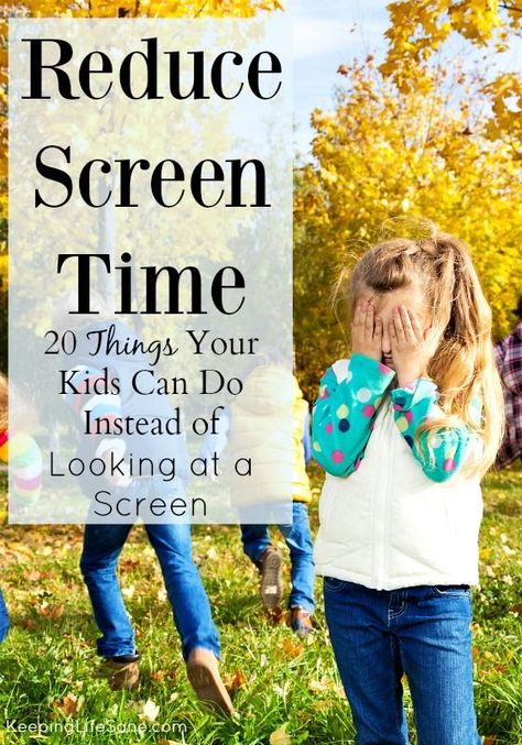 Now that you've taken away the tablets and screen, your kids are "bored".  Here are 20 Things Your Kids Can Do Instead of Screen Time - Keeping Life Sane Screenless Activities, Instead Of Screen Time, Reduce Screen Time, Screen Time For Kids, Free Activities For Kids, Screen Free Activities, Intentional Parenting, Behavior Modification, Time Kids