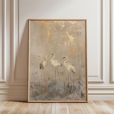 This Wall Decor item by IuliiaArtPrints has 67 favorites from Etsy shoppers. Ships from Ukraine. Listed on Oct 3, 2024 Japanese Canvas Art, Art With Branches, Crane Artwork, Cranes Painting, Gold Frame Art, Beige Artwork, Beige Canvas Art, Crane Painting, Happy Wall Art