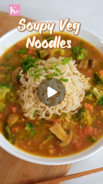 Delicious Noodles, Noodles Soup, Ramen Noodle Recipes, Noodle Recipes, Noodle Soup, Recipe Of The Day, Soup And Salad, Healthy Diet, Indian Food Recipes