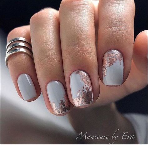 Unghie Sfumate, Summer Nail Art, Rose Gold Nails, Best Nail Art Designs, Pretty Nail Art, Foil Nails, Beautiful Nail Designs, Nail Arts, Gold Nails