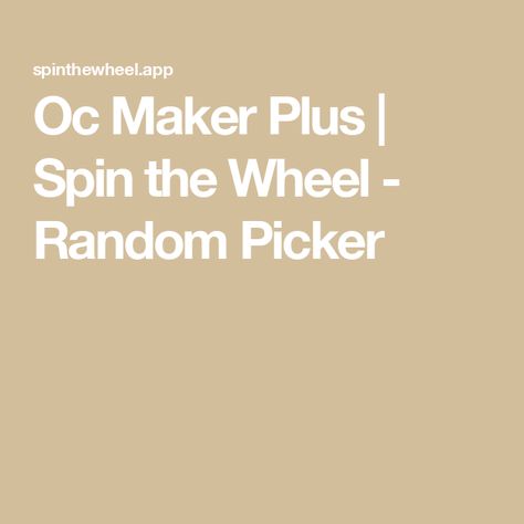 Oc Maker Plus  | Spin the Wheel - Random Picker Random Oc Maker, Accessories To Add To Your Oc, Oc Wheel Challenge, Spin The Wheel Oc Challenge, Oc Maker Pause Challenge, Oc Spin The Wheel, Oc Wheel, Tie Short Hair, Oc Maker Challenge