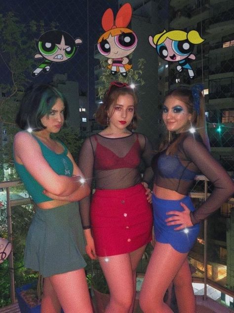 Match Pfp Trio, Tattoo Trio, Halloween Costume Trio, Halloween Costume Ideas Cute, Trio Tattoo Ideas, Halloween Costumes Trio, Costume Ideas Cute, Trio Pictures, Last Minute Kostüm