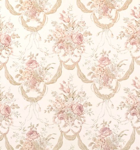 Country Bathroom Decor, Robert Kime, Interior Design Books, Victorian Wallpaper, Picture Rail, Wallpaper Furniture, View Wallpaper, Floral Ribbon, Floral Damask