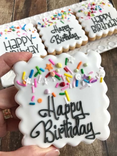 Happy Birthday To My Nephew, Birthday Decorated Cookies, Happy Birthday Cookies, Ideas For Cupcakes, Happy Birthday Cookie, Cupcakes Birthday, Iced Sugar Cookies, Sugar Cookie Designs, Cookie Time