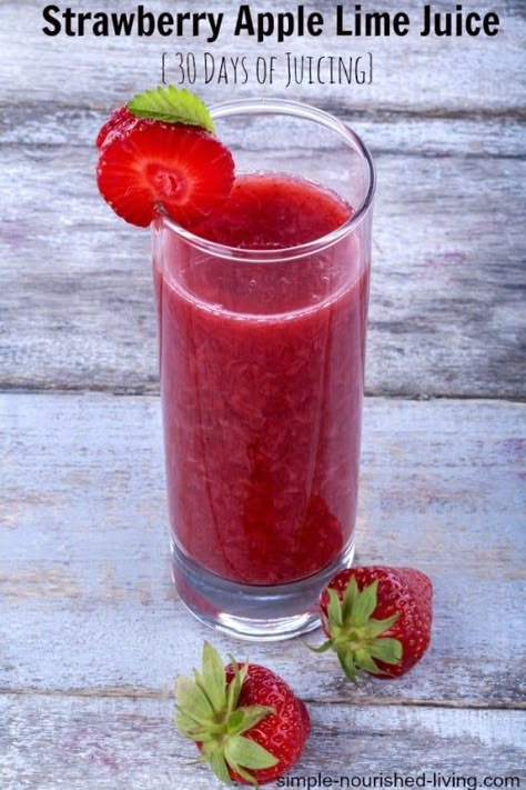 Lime Juice Recipes, Juicing Recipe, Weight Watchers Recipes With Points, Easy Juice Recipes, Low Calorie Cooking, Fresh Squeezed Juice, Strawberry Lime, Juicy Juice, Strawberry Juice