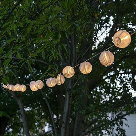 Fall Festival Decor, Paper Lantern String Lights, String Lights For Bedroom, String Lanterns, Farewell Brunch, Lantern With Fairy Lights, Freshers Party, Lights For Patio, Indoor Christmas Lights