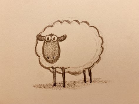 VeggieTales Drawing Of The Sheep 🐑 Dave And The Giant Pickle VHS And DVD Drawing By Tim Hodge! Sheep Doodle Simple, Dvd Drawing, Shawn The Sheep, Sheep Sketch, Sheep Drawing, Characters Drawing, Drawings Ideas, Doodles Drawings, Cute Doodles Drawings