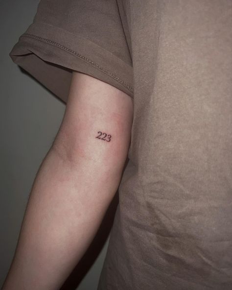 223 Tattoo, Number Plate Tattoo, Number Arm Tattoo, 123 Tattoo Number, 303 Tattoo, 606 Tattoo, Digital Numbers Tattoo, Apartment Number Tattoo, Number Tattoos On Arm