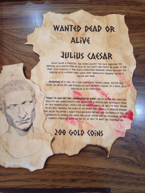 Julius Caesar Poster Assignment Julius Caesar Projects Ideas, Julius Caesar Shakespeare, Body Biography, Acknowledgments For Project, Gaius Julius Caesar, Biography Project, Literature Project, Project Cover Page, Creative School Project Ideas