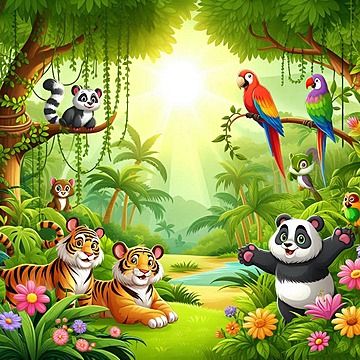 wild,animals,jungle,cartoon,wildlife,animal,forest,tree,elephant,tropical,cute,jungle animals,zoo,giraffe,character,jungle animal,fauna,funny,happy,landscape,natural,mammal,monkey,adorable,deer,set,cartoon animals,free jungle animal,wilderness,flora,habitat,forest animals,wildlife illustration,wildlife art,jungle scene,forest scene,wild animals,exotic animals,biodiversity,ecosystem,wildlife conservation,jungle landscape,forest landscape,animal kingdom,wildlife graphics,wildlife design,jungle bac Cartoon Jungle Background, Tropical Jungle Illustration, Giraffe Character, Jungle Cartoon, Happy Landscape, Cute Jungle Animals, Jungle Landscape, Zoo Giraffe, Wildlife Design