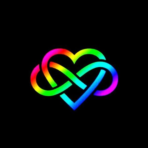 Rainbow Colored Tattoo, Infinity Heart Wallpaper, Infinity Art Symbol, Infinity Symbol Art, Rainbow Infinity Symbol, Peace Sign Art Hippie, Beautiful Night Images, Romantic Background, Love Wallpaper Backgrounds