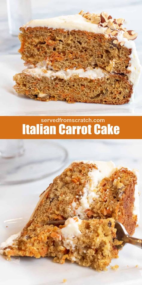 Italian Easter Desserts Recipes, Italian Carrot Cake, Cake With Mascarpone Frosting, Cake Decorating Stand, Cake With Mascarpone, Light Cake, Creamy Frosting, Mascarpone Frosting, Cake Filling