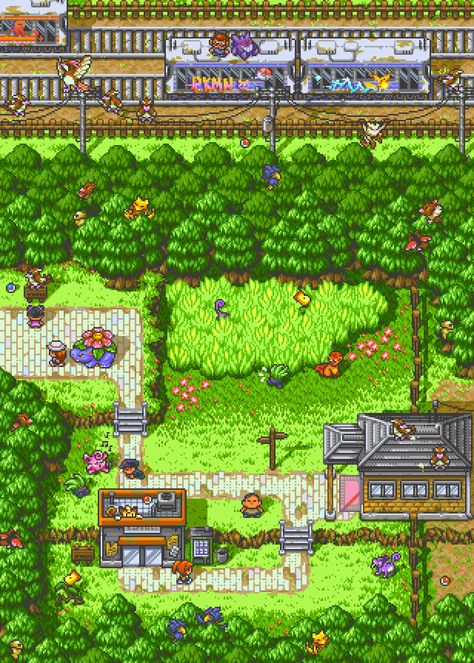 Pokemon Maps, Pokemon Rpg, Pixel Art Pokemon, Pixel Art Tutorial, Pokemon Waifu, Cool Pixel Art, Pixel Design, Pixel Art Games, Pixel Games