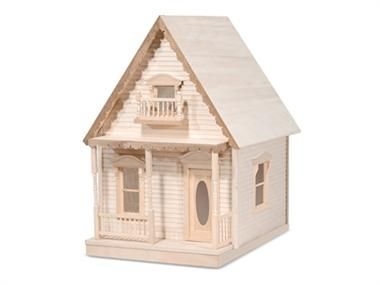 Dollhouse Exterior Ideas, Dollhouse Exterior, New Website Launch, Making Miniatures, Second Floor Balcony, Cozy Attic, Dollhouse Decorating, Clapboard Siding, Popsicle Crafts