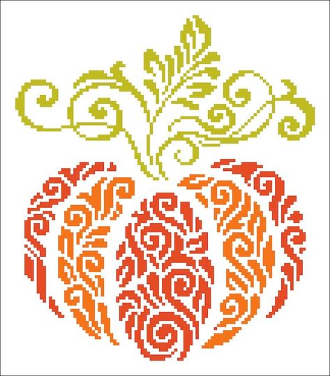 Cross stitch pattern Pumpkin, autumn cross stitch, seasons embroidery, nature cross stitch, printable cross stitch, digital PDF file Cross Stitch Patterns Free Disney, Embroidery Nature, Stitch Printable, Autumn Cross Stitch, Pumpkin Cross Stitch Patterns, Printable Cross, Autumn Cross Stitch Patterns, Pumpkin Cross Stitch, Fall Cross Stitch