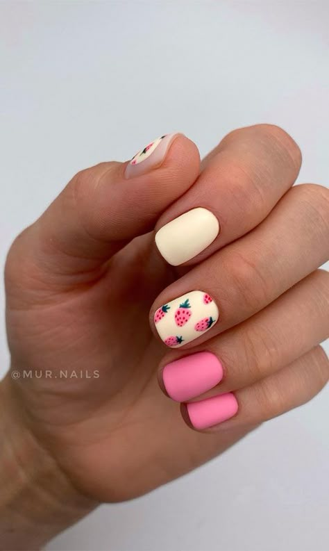 Nail Designs Cute Short, Cute And Fun Nails, Mint And Blue Nails, Nails Acrylic Pastel Colors, Matt Summer Nails, Pastel Nail Designs Short, Cute Matte Nails Ideas, Nail Art Designs Spring 2024, 2024 Nail Art Trends