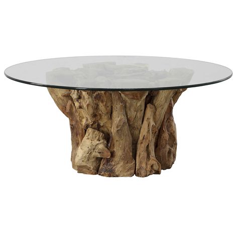 Uttermost Coffee Table, Root Table, Driftwood Coffee Table, Large Coffee Table, Round Coffee Table Modern, Natural Teak Wood, Large Coffee Tables, Rustic Coffee Tables, Coffee Tables For Sale