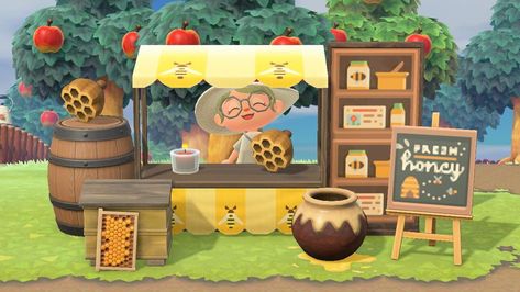 Selling Honey, Animal Crossing Cafe, Animal Crossing 3ds, Animal Crossing Funny, Ac New Leaf, Animal Crossing Memes, Animal Crossing Guide, Bee Farm, Animal Crossing Wild World