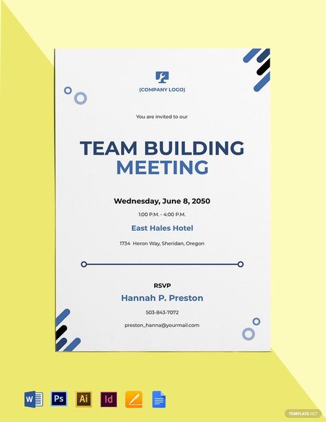 IT Meeting Invitation Template Business Invitation Card Design, Business Meeting Invitation, Meeting Invitation Template, Creative Invitation Design, Catalog Cover Design, Meeting Invitation, Meeting Ideas, Social Media Branding Design, Media Branding