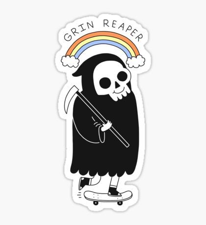 Canon Ivy Stickers, Funny Stickers For Water Bottles, Fun Stickers For Laptop, Fun Stickers Design, Mean Stickers, Croc Stickers, Typographic Stickers, Cute Sticker Ideas, Grin Reaper