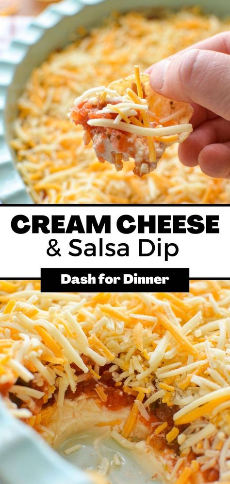 Cheese And Salsa Dip, Cheese Salsa Dip, Cream Cheese Salsa Dip, Best Dip Recipes, Jalapeno Popper Dip, Delicious Dips Recipes, Taco Dip, Salsa Dip, Mini Pizzas